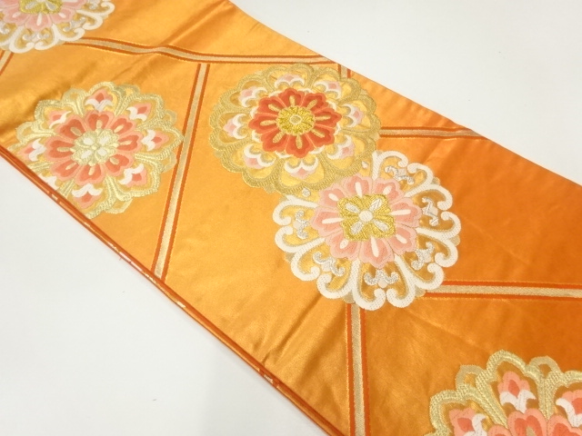 檜垣に華紋模様織出し袋帯